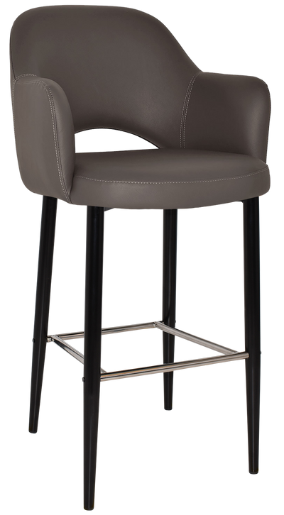 EZ STOOL ALBURY ARM 750 METAL BLACK