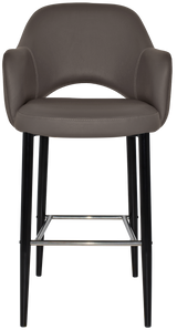 EZ STOOL ALBURY ARM 750 METAL BLACK