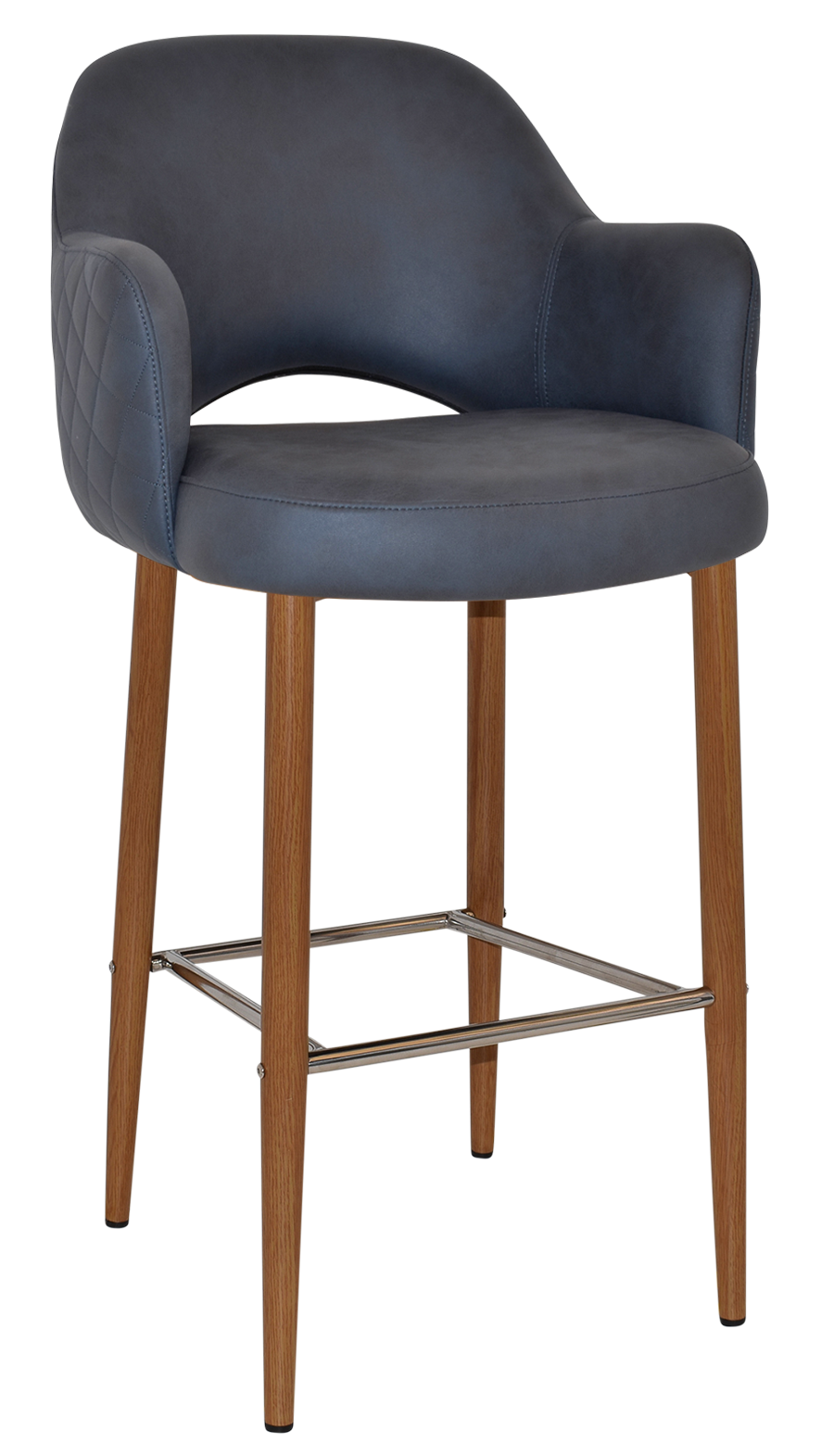 EZ STOOL ALBURY ARM 750 METAL LIGHTOAK