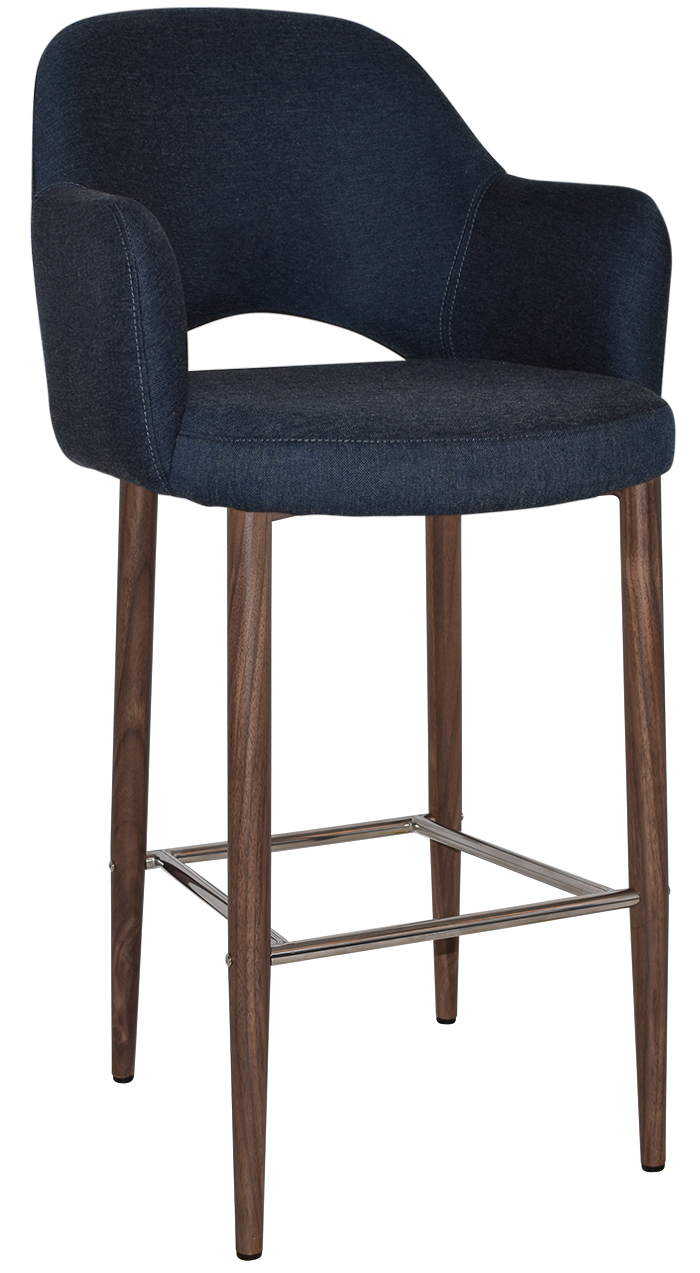 EZ STOOL ALBURY ARM 750 METAL LIGHT WALNUT