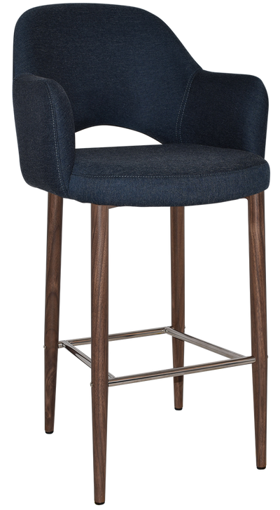 EZ STOOL ALBURY ARM 750 METAL LIGHT WALNUT