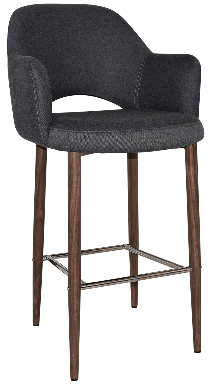 EZ STOOL ALBURY ARM 750 METAL LIGHT WALNUT