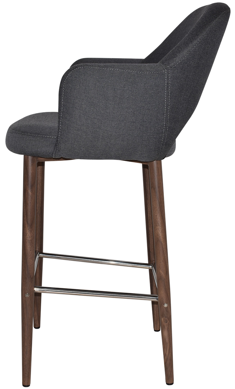 EZ STOOL ALBURY ARM 750 METAL LIGHT WALNUT