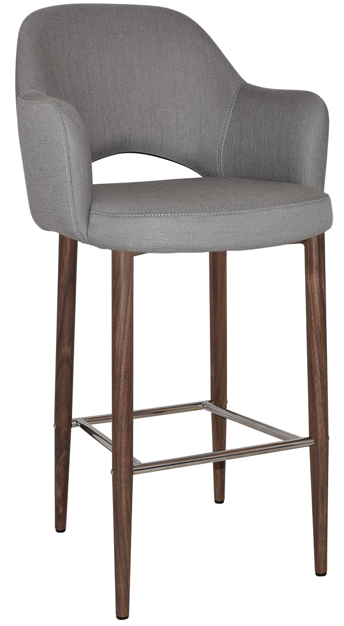 EZ STOOL ALBURY ARM 750 METAL LIGHT WALNUT