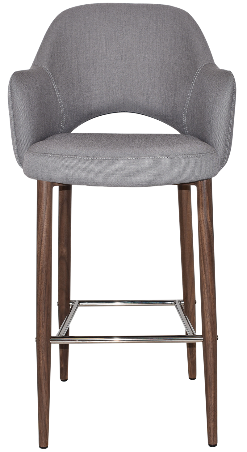 EZ STOOL ALBURY ARM 750 METAL LIGHT WALNUT