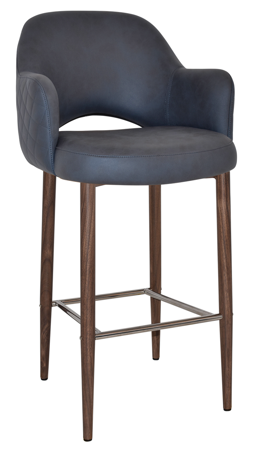 EZ STOOL ALBURY ARM 750 METAL LIGHT WALNUT