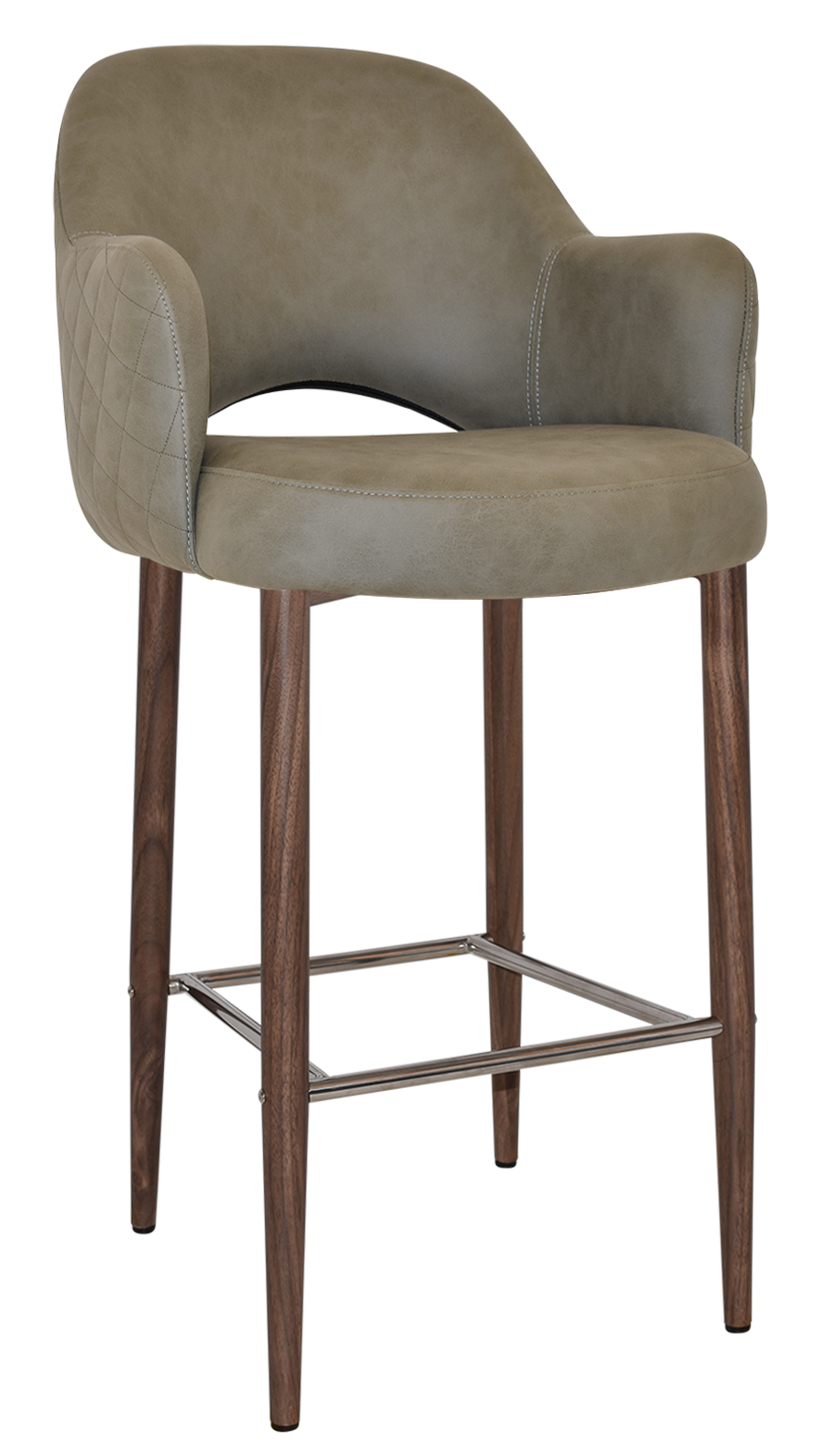 EZ STOOL ALBURY ARM 750 METAL LIGHT WALNUT