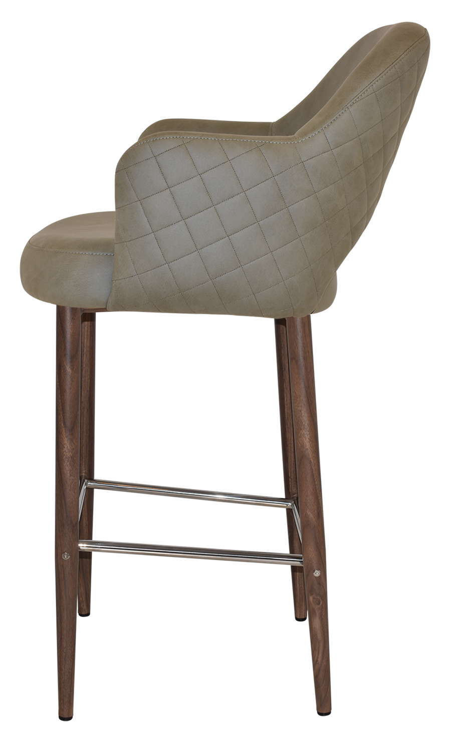 EZ STOOL ALBURY ARM 750 METAL LIGHT WALNUT