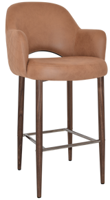 EZ STOOL ALBURY ARM 750 METAL LIGHT WALNUT