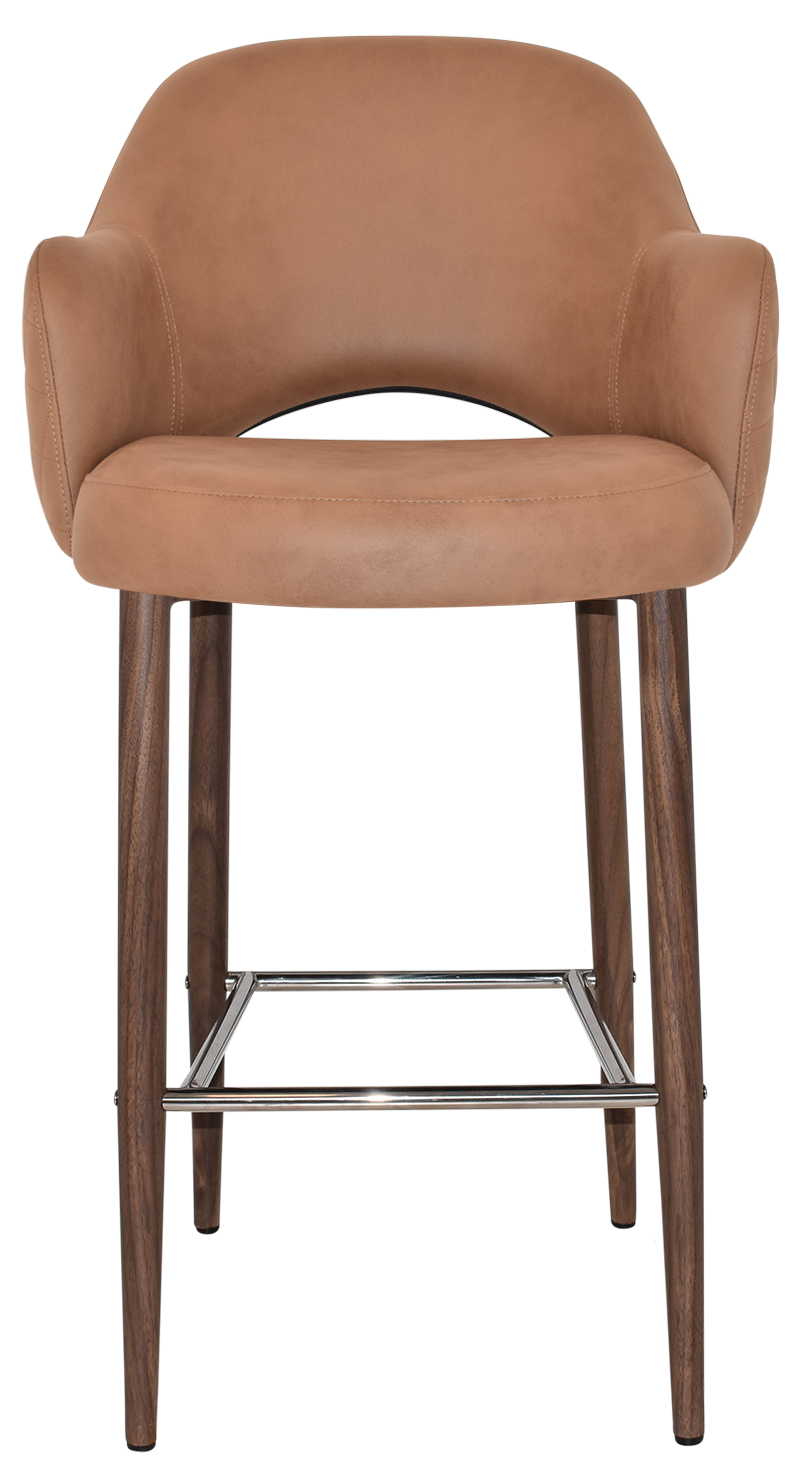 EZ STOOL ALBURY ARM 750 METAL LIGHT WALNUT