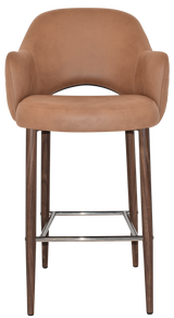 EZ STOOL ALBURY ARM 750 METAL LIGHT WALNUT