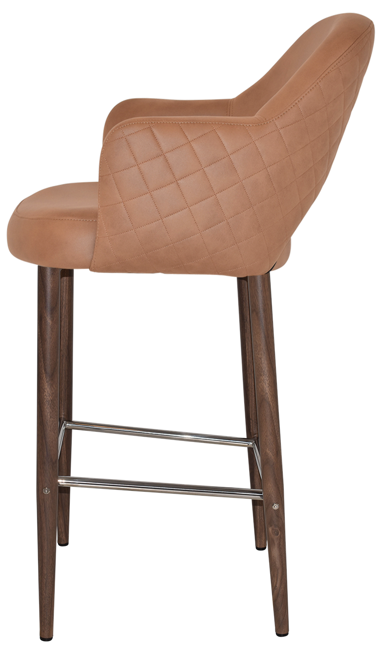 EZ STOOL ALBURY ARM 750 METAL LIGHT WALNUT