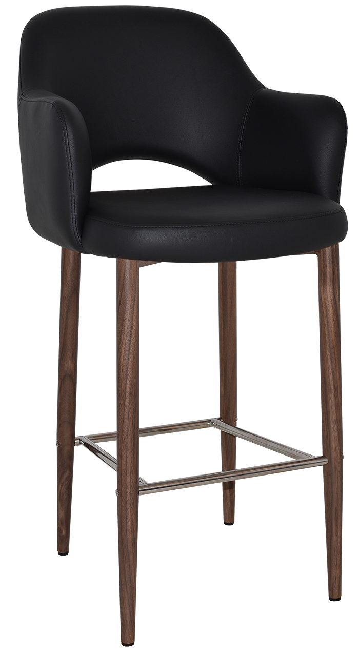 EZ STOOL ALBURY ARM 750 METAL LIGHT WALNUT