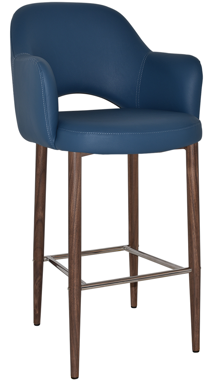 EZ STOOL ALBURY ARM 750 METAL LIGHT WALNUT
