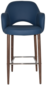 EZ STOOL ALBURY ARM 750 METAL LIGHT WALNUT