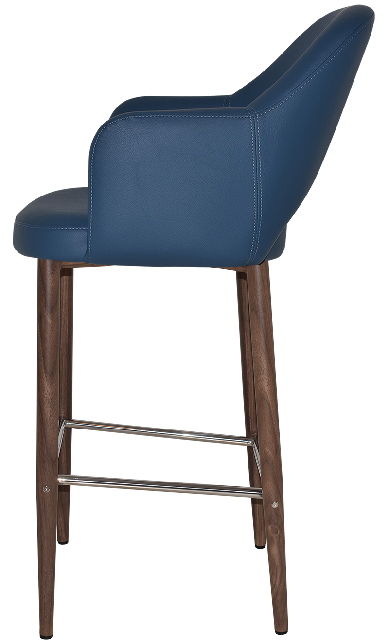 EZ STOOL ALBURY ARM 750 METAL LIGHT WALNUT