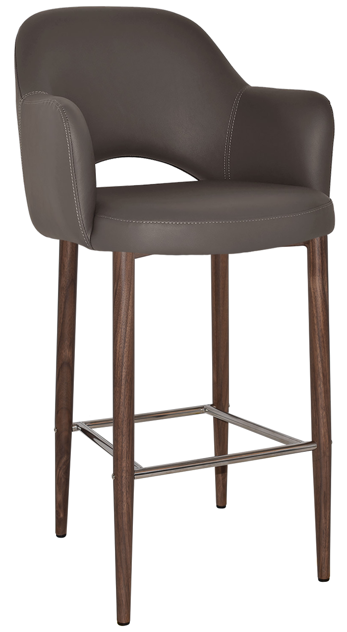 EZ STOOL ALBURY ARM 750 METAL LIGHT WALNUT