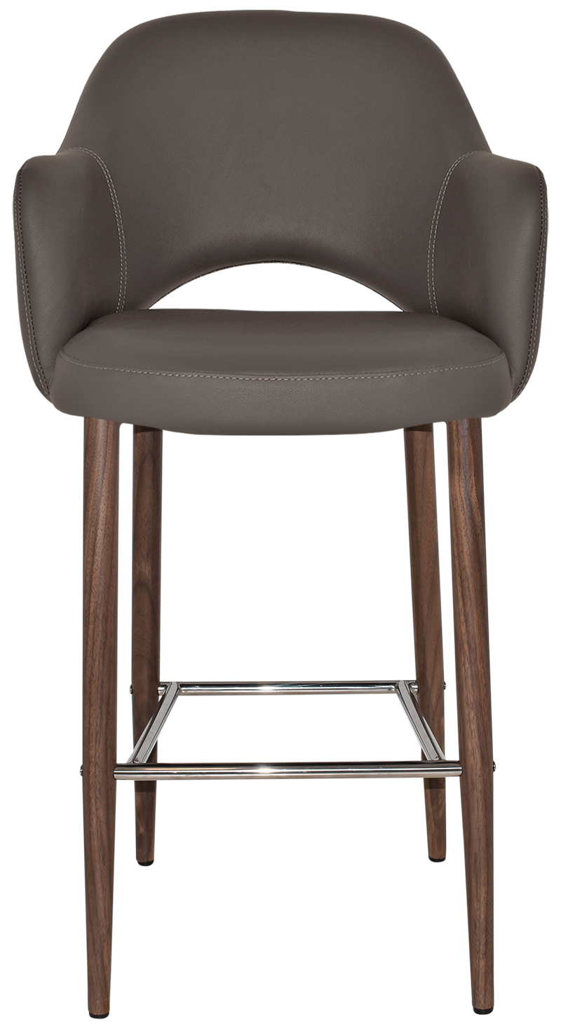 EZ STOOL ALBURY ARM 750 METAL LIGHT WALNUT