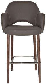 EZ STOOL ALBURY ARM 750 METAL LIGHT WALNUT