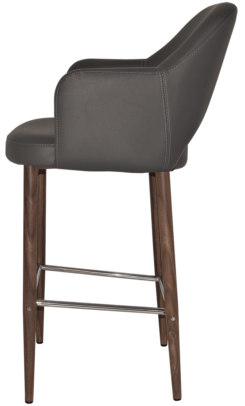 EZ STOOL ALBURY ARM 750 METAL LIGHT WALNUT