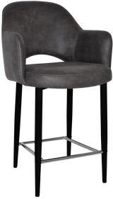 EZ STOOL ALBURY ARM 650 METAL BLACK
