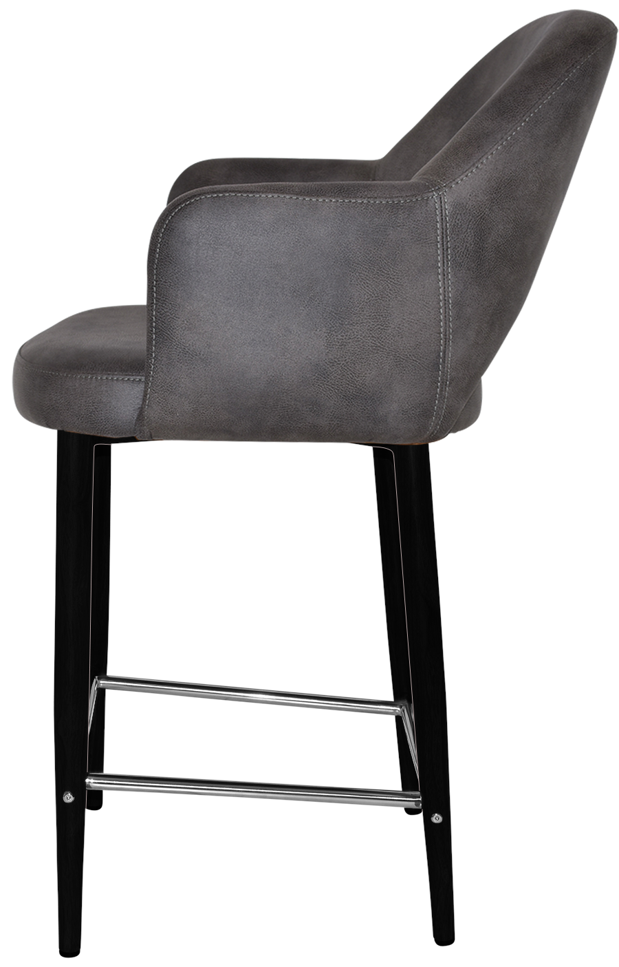 EZ STOOL ALBURY ARM 650 METAL BLACK