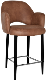 EZ STOOL ALBURY ARM 650 METAL BLACK