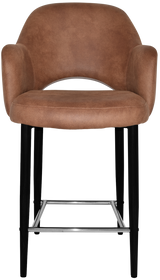 EZ STOOL ALBURY ARM 650 METAL BLACK