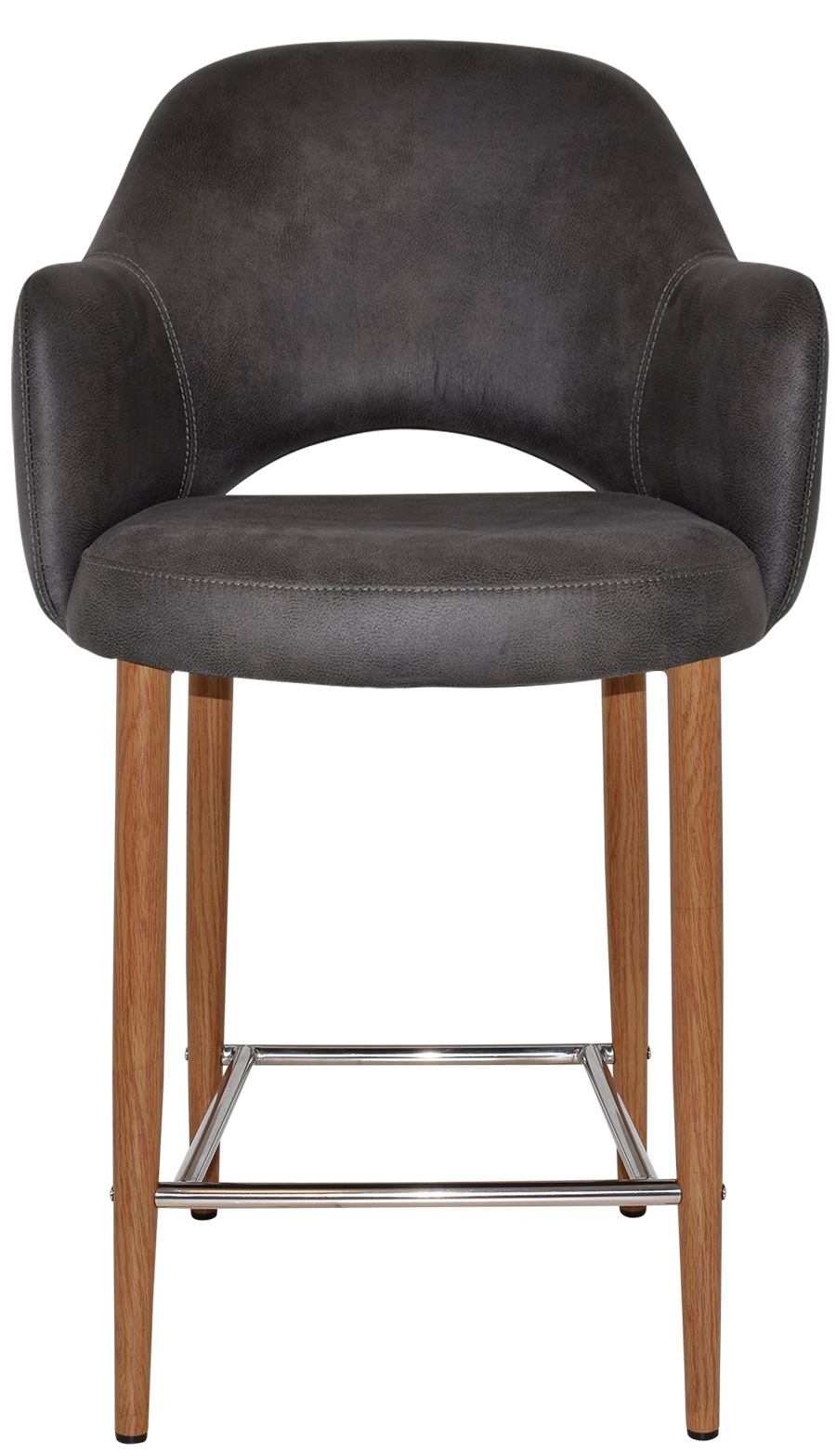 EZ STOOL ALBURY ARM 650 METAL LIGHT OAK