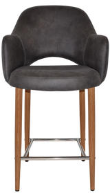 EZ STOOL ALBURY ARM 650 METAL LIGHT OAK