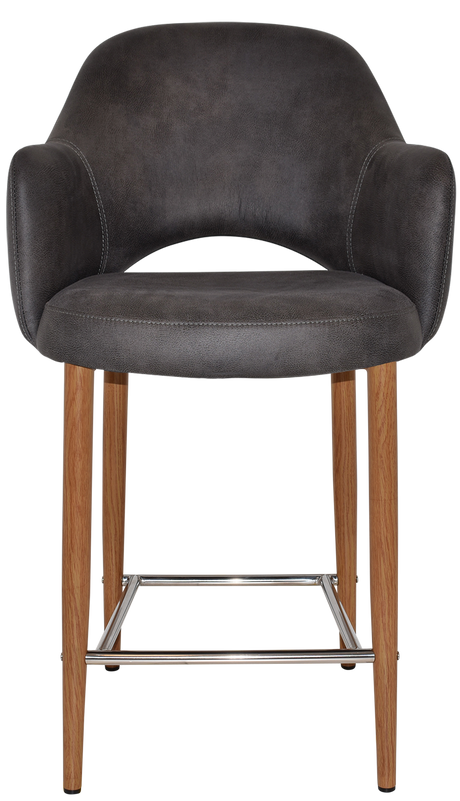 EZ Albury Upholstered Barstool with Light Oak Legs