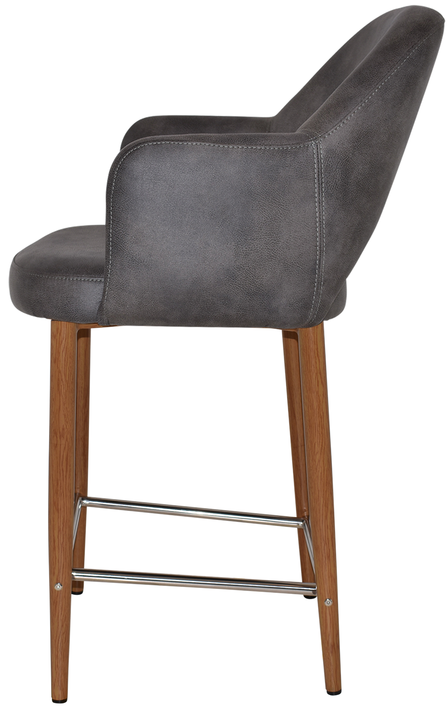 EZ STOOL ALBURY ARM 650 METAL LIGHT OAK