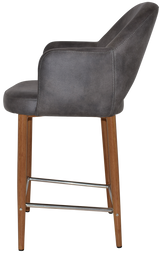 EZ STOOL ALBURY ARM 650 METAL LIGHT OAK