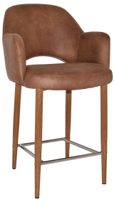 EZ STOOL ALBURY ARM 650 METAL LIGHT OAK