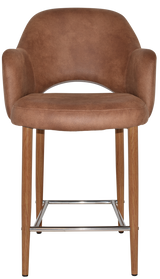 EZ STOOL ALBURY ARM 650 METAL LIGHT OAK