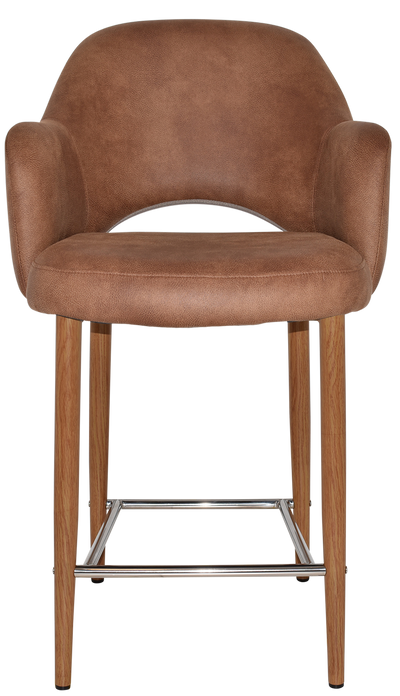 EZ Albury Upholstered Barstool with Light Oak Legs