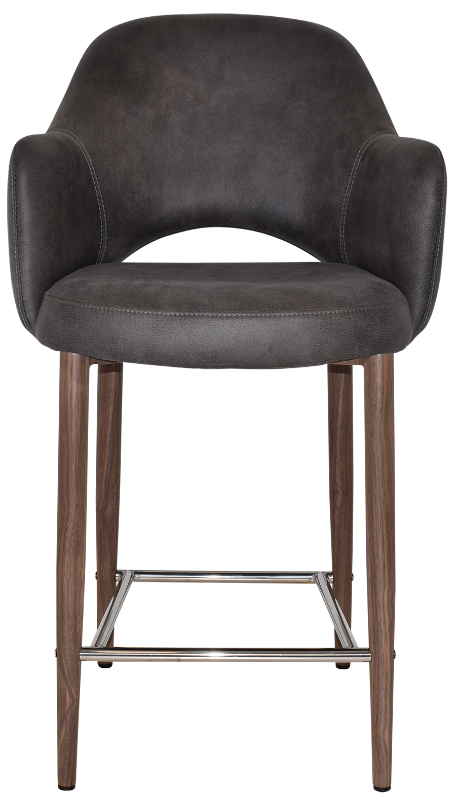 EZ STOOL ALBURY ARM 650 METAL LIGHT WALNUT
