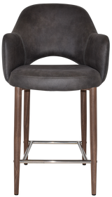 EZ STOOL ALBURY ARM 650 METAL LIGHT WALNUT