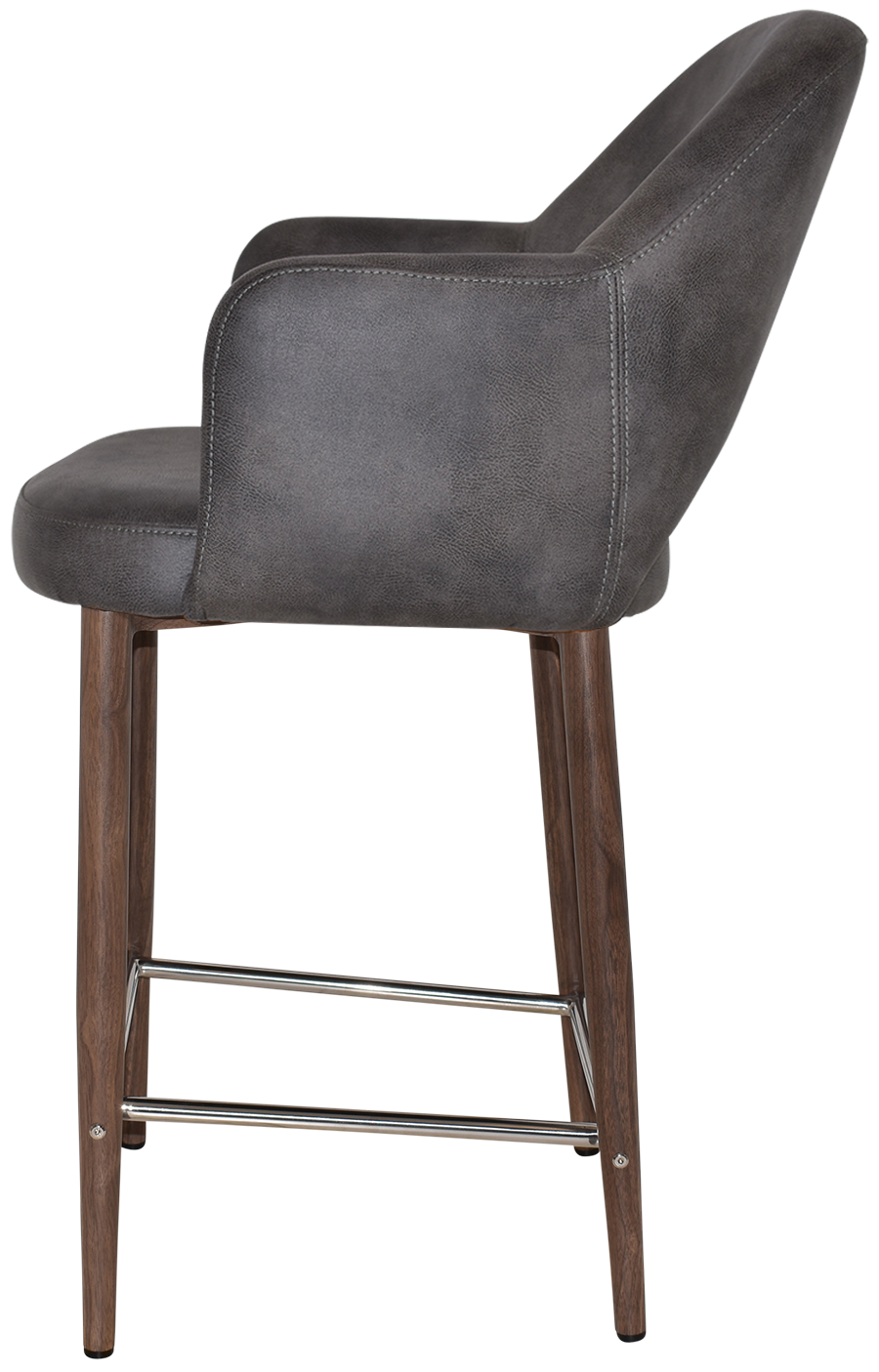 EZ STOOL ALBURY ARM 650 METAL LIGHT WALNUT