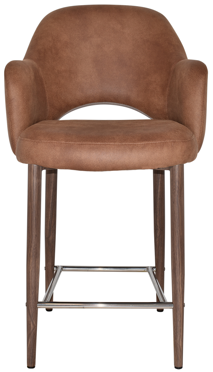 EZ STOOL ALBURY ARM 650 METAL LIGHT WALNUT