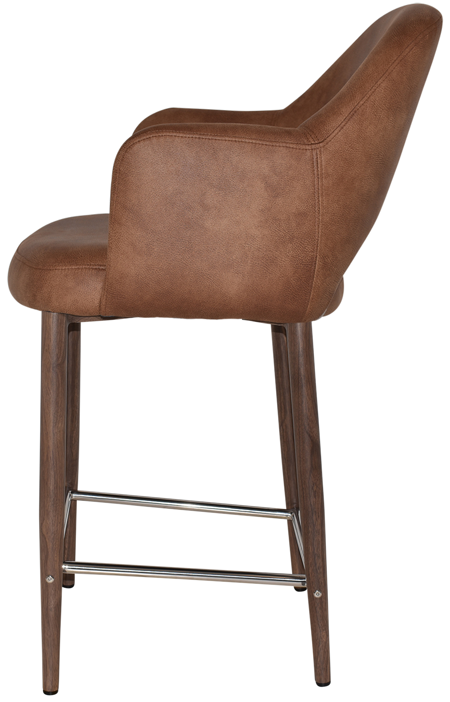 EZ STOOL ALBURY ARM 650 METAL LIGHT WALNUT