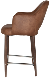 EZ STOOL ALBURY ARM 650 METAL LIGHT WALNUT