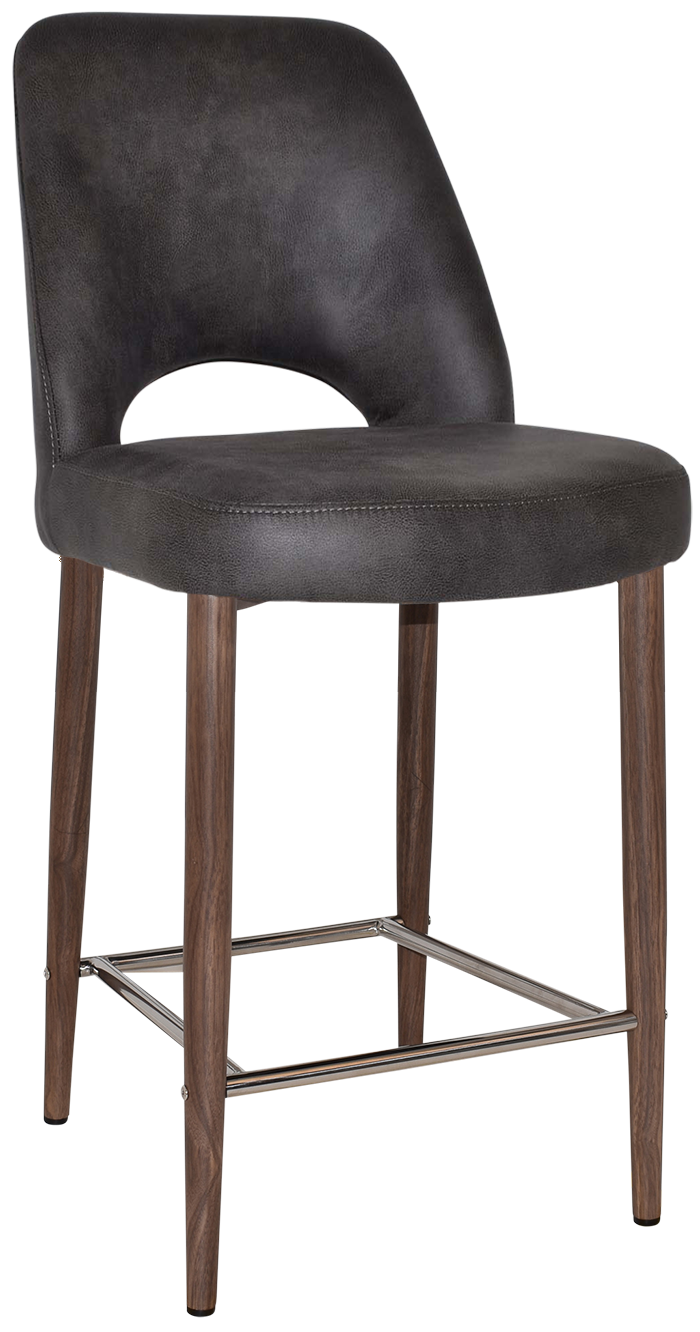 EZ STOOL ALBURY SIDE 650 METAL LIGHT WALNUT