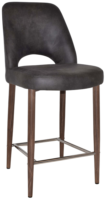EZ STOOL ALBURY SIDE 650 METAL LIGHT WALNUT