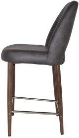 EZ STOOL ALBURY SIDE 650 METAL LIGHT WALNUT