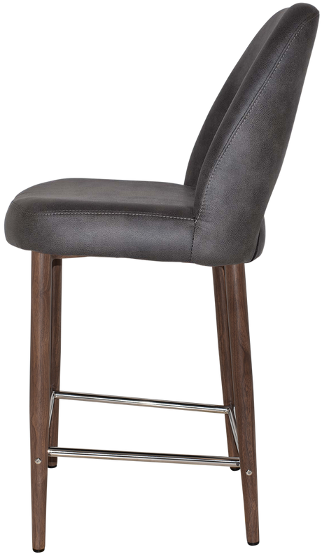 EZ STOOL ALBURY SIDE 650 METAL LIGHT WALNUT