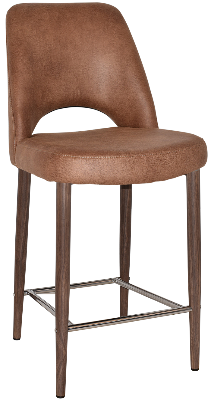 EZ STOOL ALBURY SIDE 650 METAL LIGHT WALNUT
