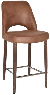 EZ STOOL ALBURY SIDE 650 METAL LIGHT WALNUT
