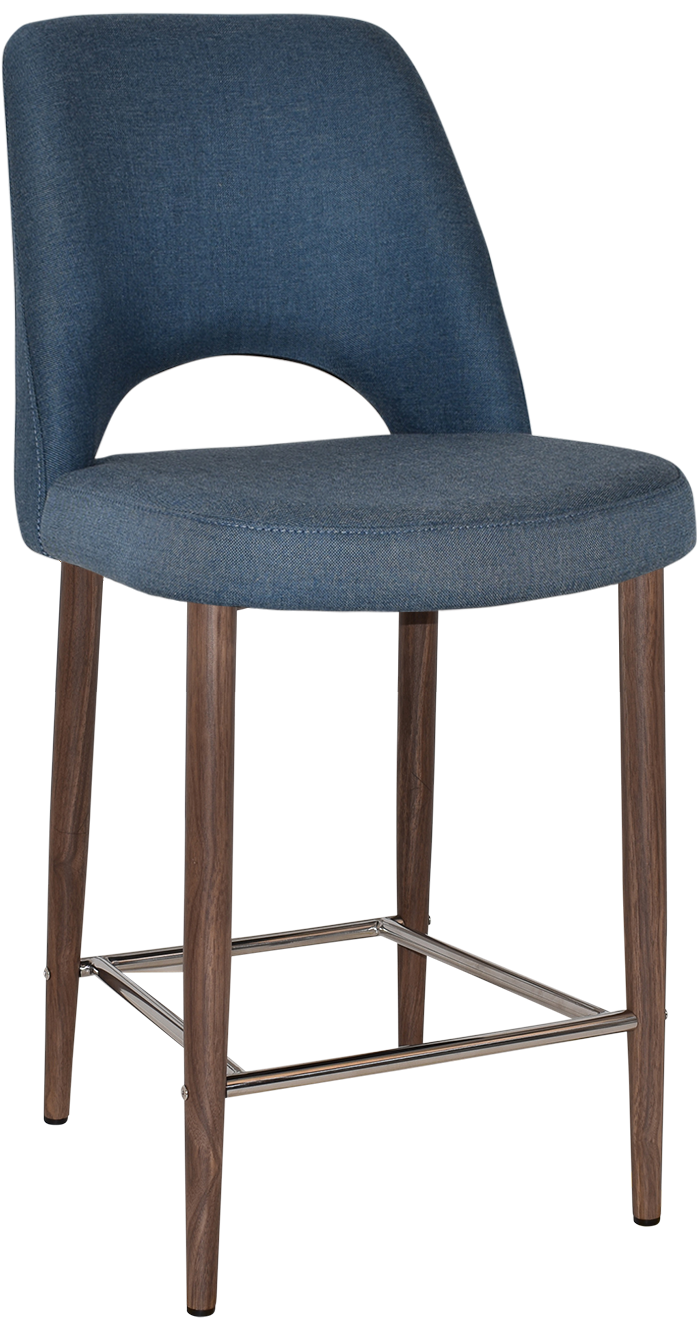 EZ STOOL ALBURY SIDE 650 METAL LIGHT WALNUT