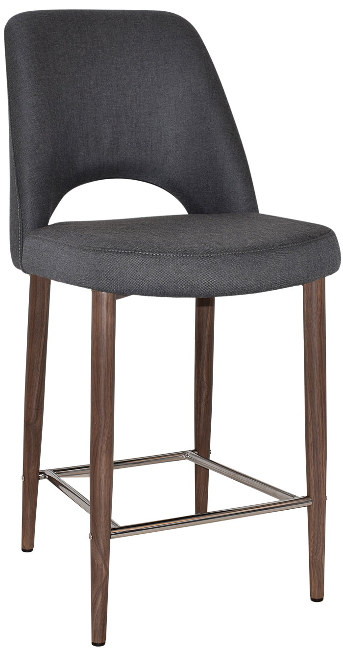 EZ STOOL ALBURY SIDE 650 METAL LIGHT WALNUT
